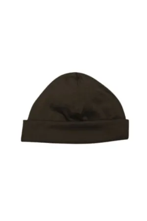 100% MERINO BEANIE CUFFED/SLOUCH CHOCOLATE