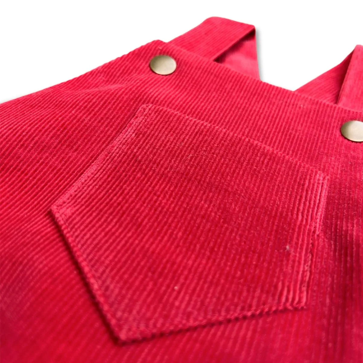 2T Merry Red Organic Corduroy Overalls