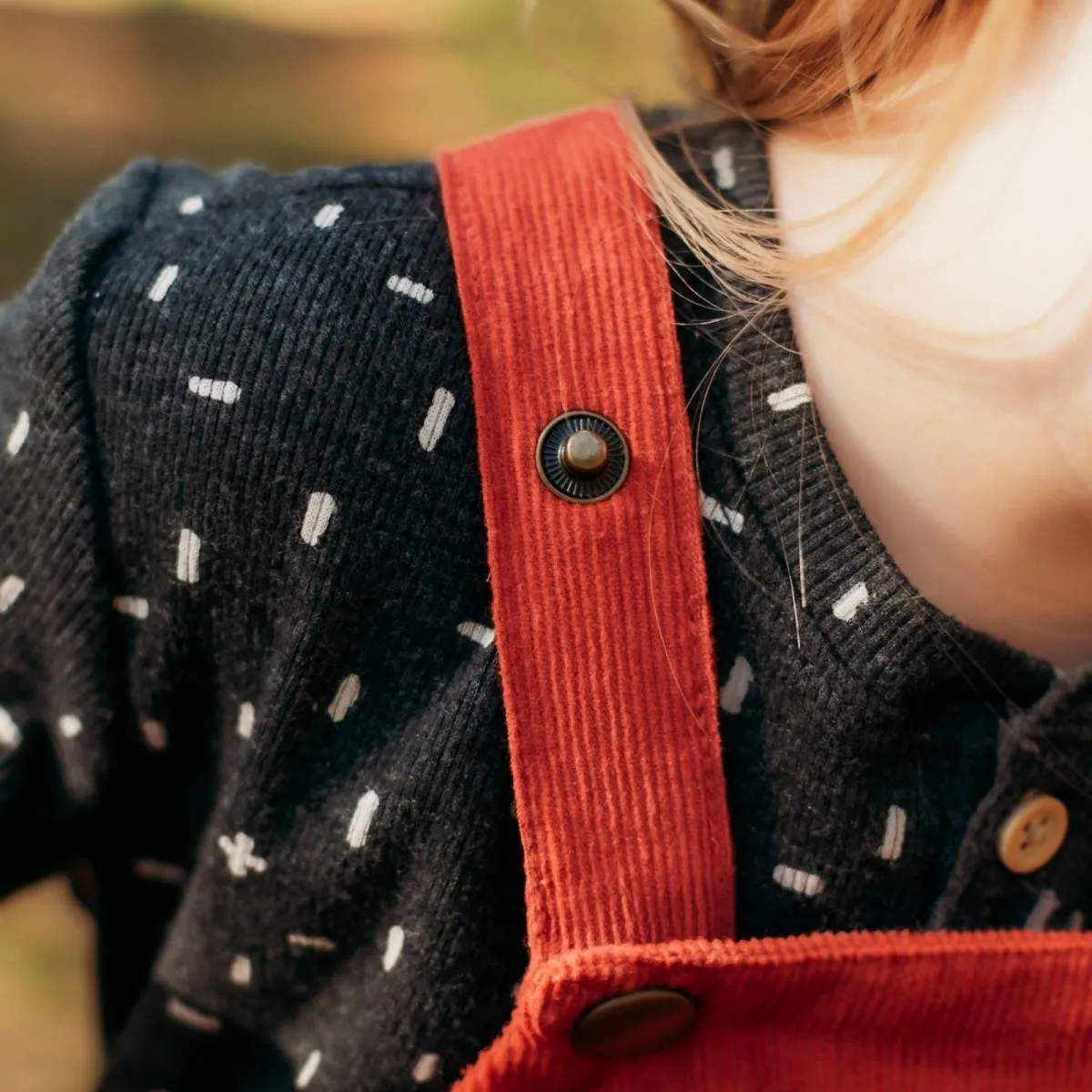 2T Merry Red Organic Corduroy Overalls