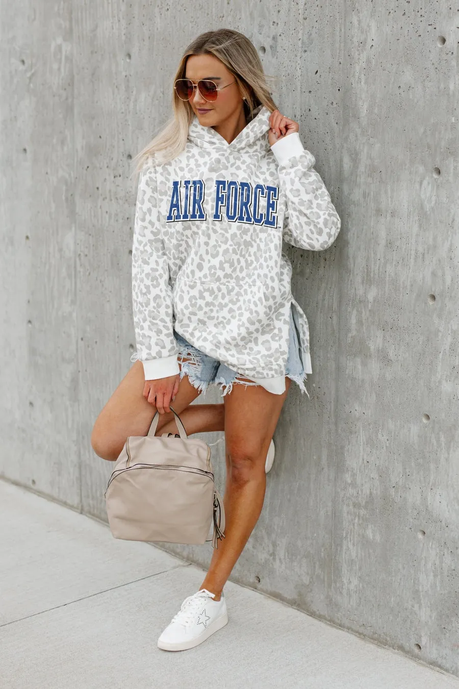 AIR FORCE FALCONS OVERSIZED SIDE-SLIT HOODED PULLOVER