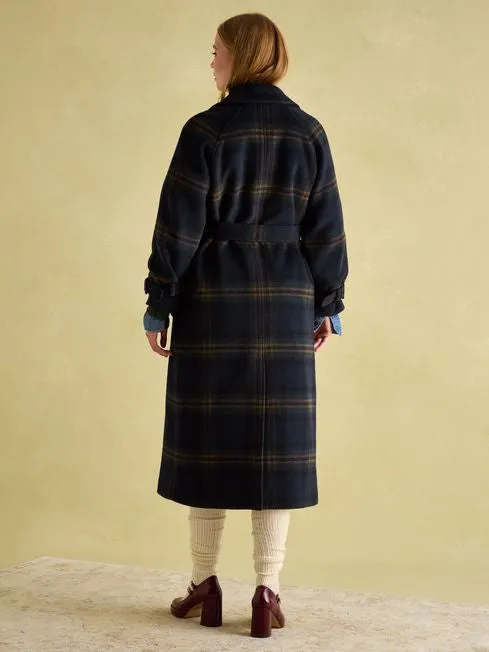 Amberley
Navy Longline Wool Blend Coat with Belt