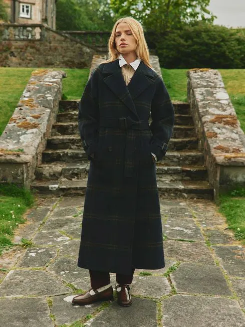 Amberley
Navy Longline Wool Blend Coat with Belt