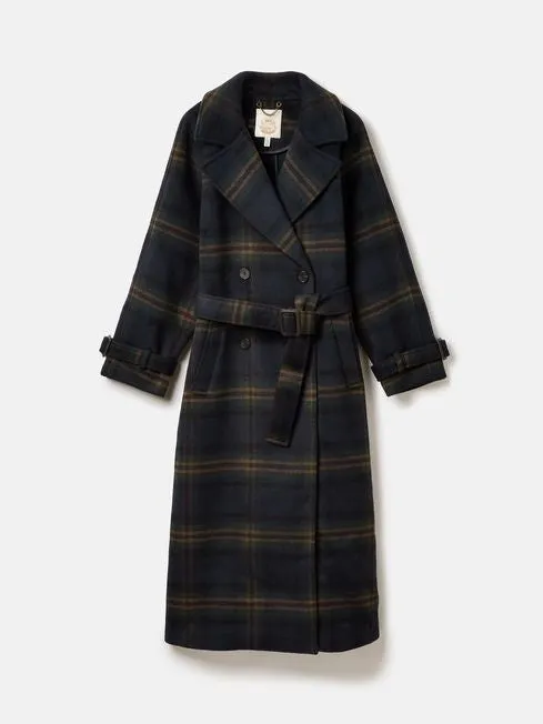 Amberley
Navy Longline Wool Blend Coat with Belt