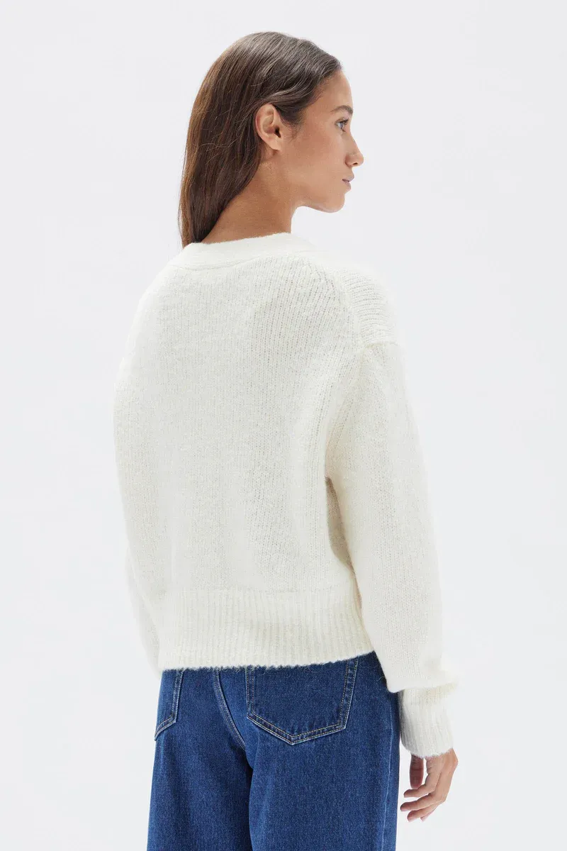 Assembly Label - Evi Wool Knit Cardigan - Cream