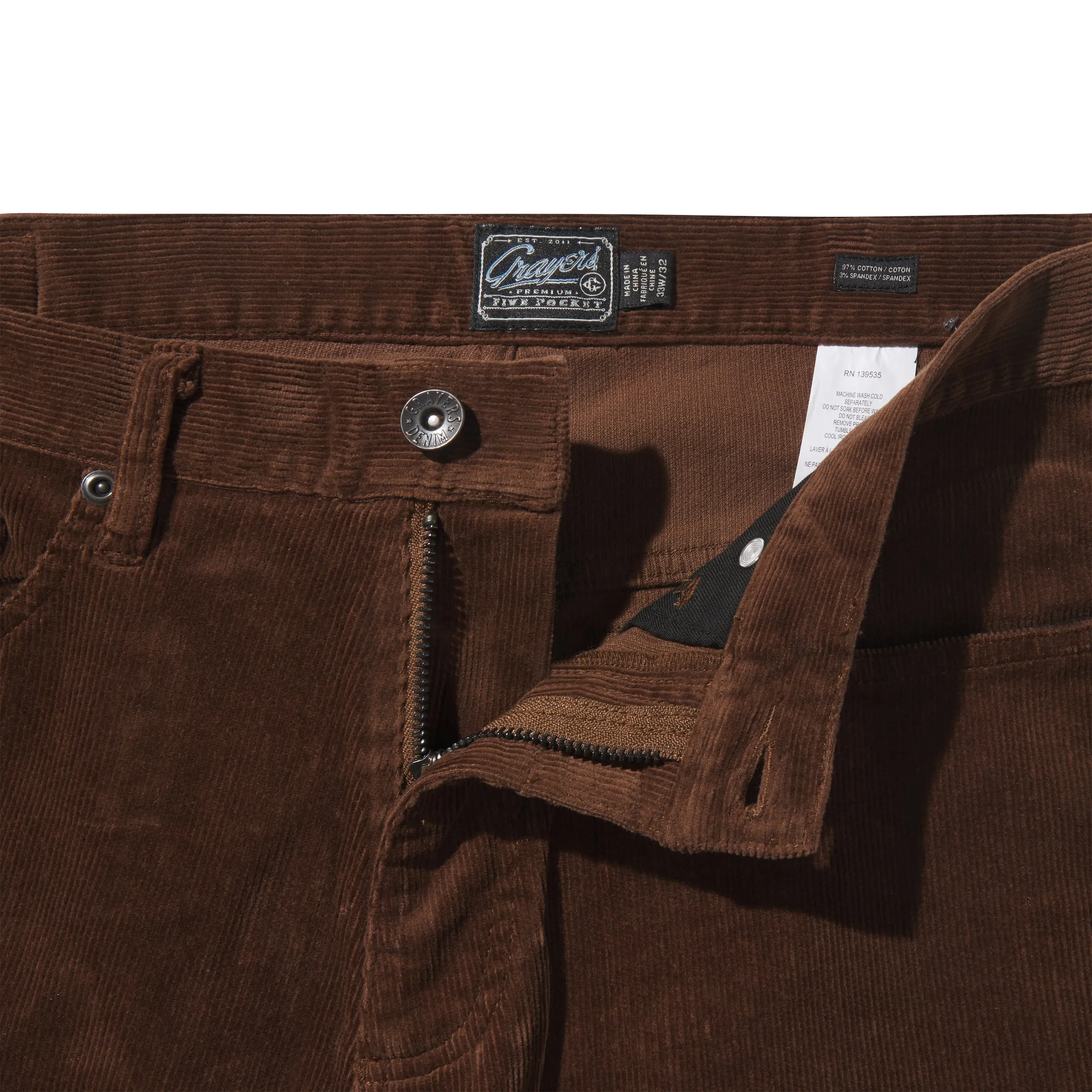 Burlington 5 Pocket Stretch Corduroy - British Tan