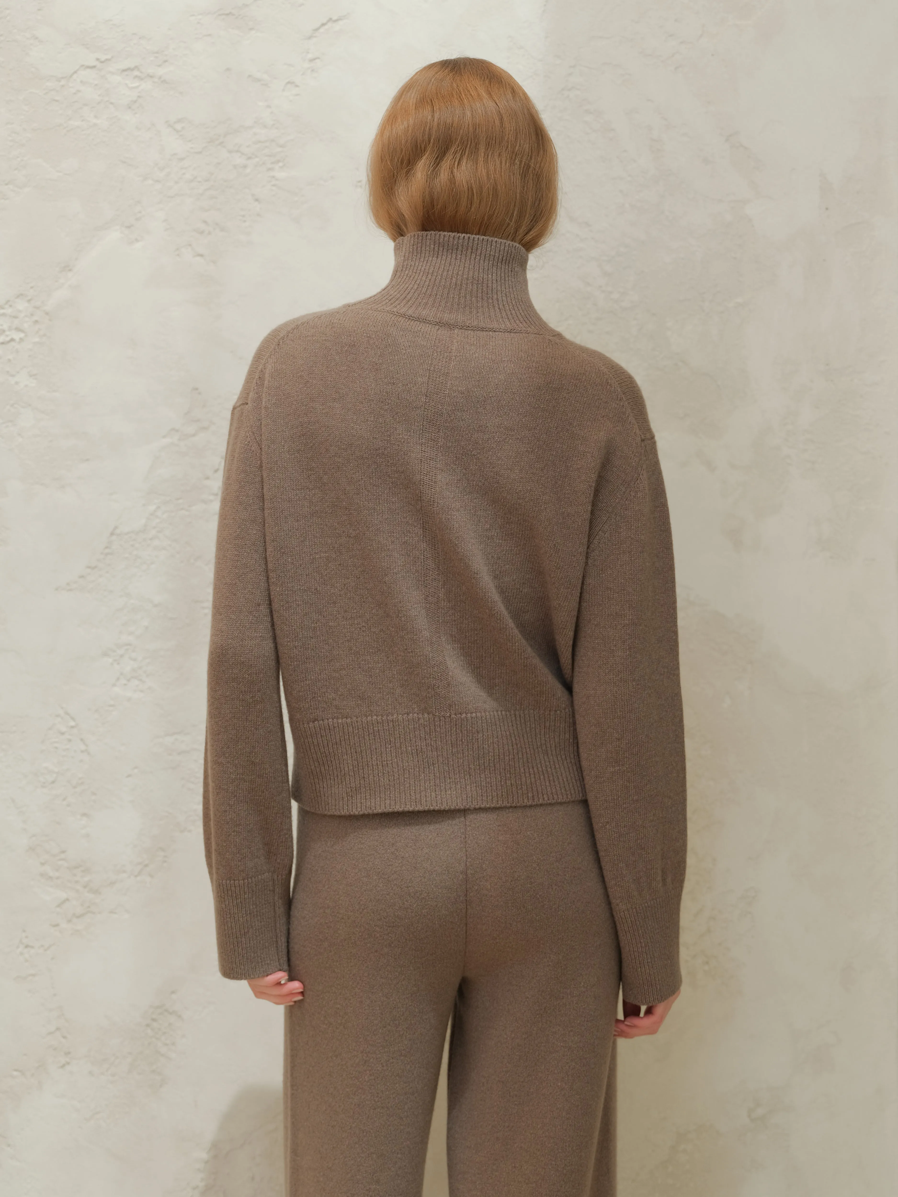 Cashmere Mix Turtleneck Sweater