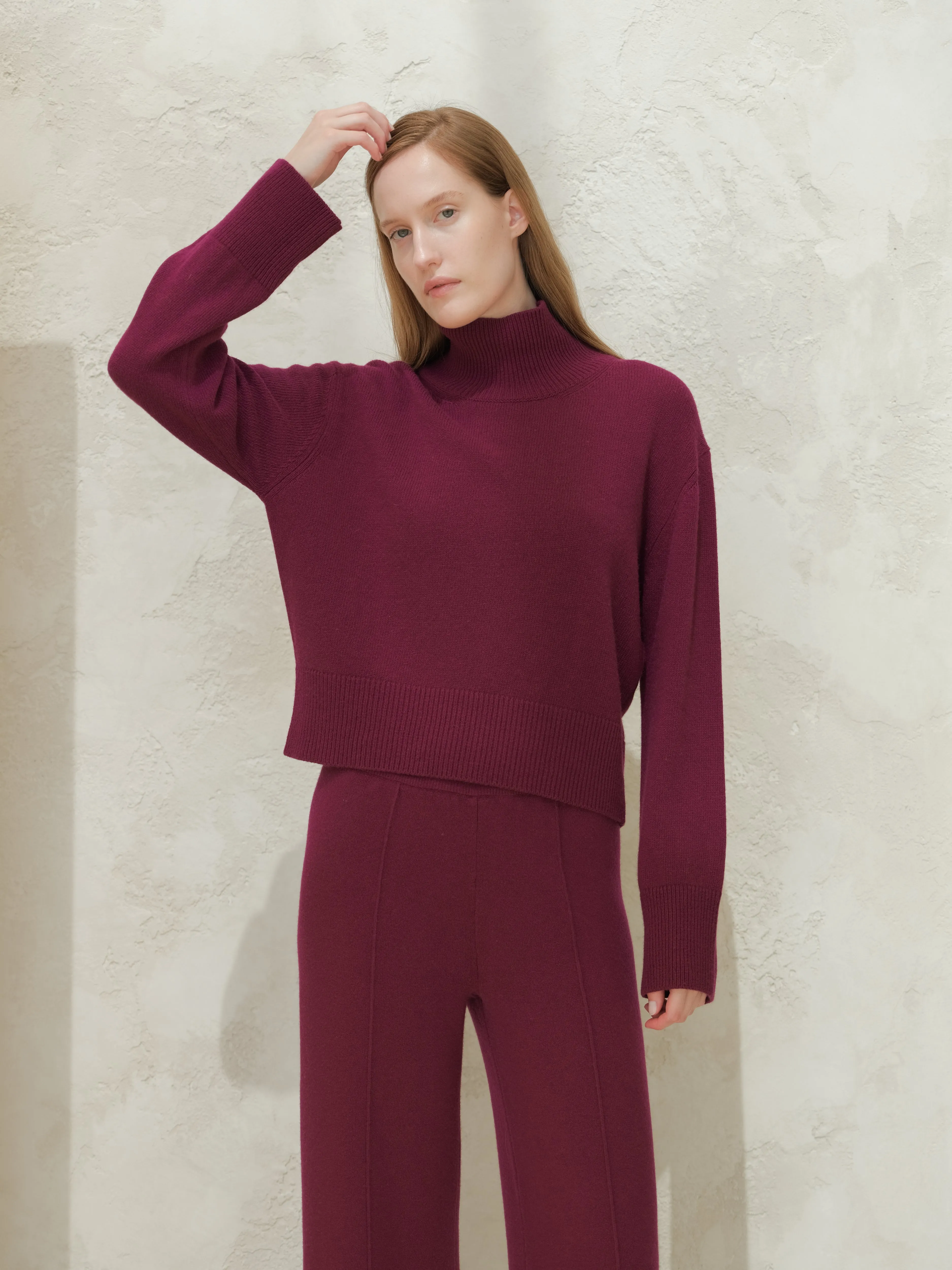 Cashmere Mix Turtleneck Sweater