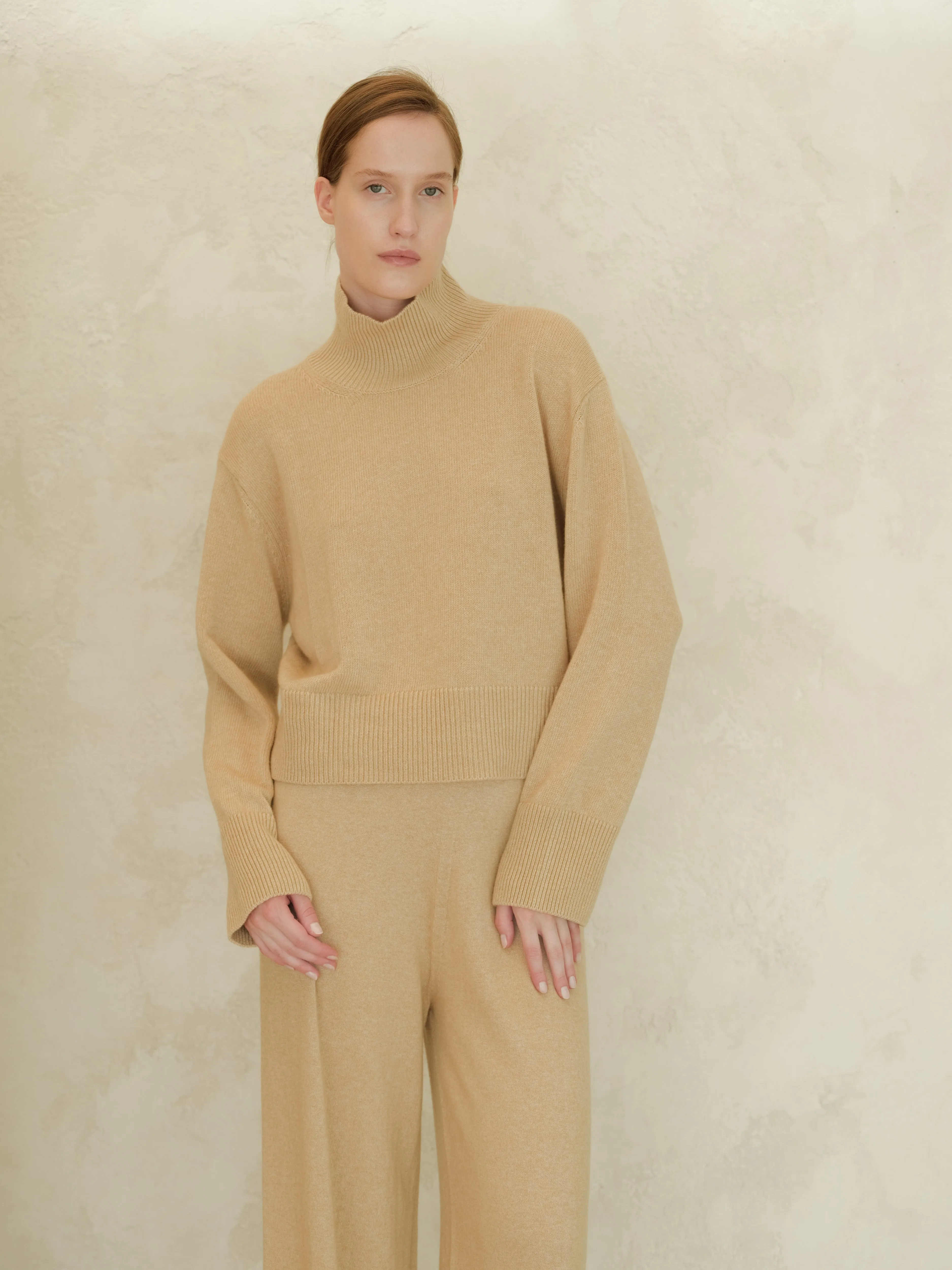 Cashmere Mix Turtleneck Sweater