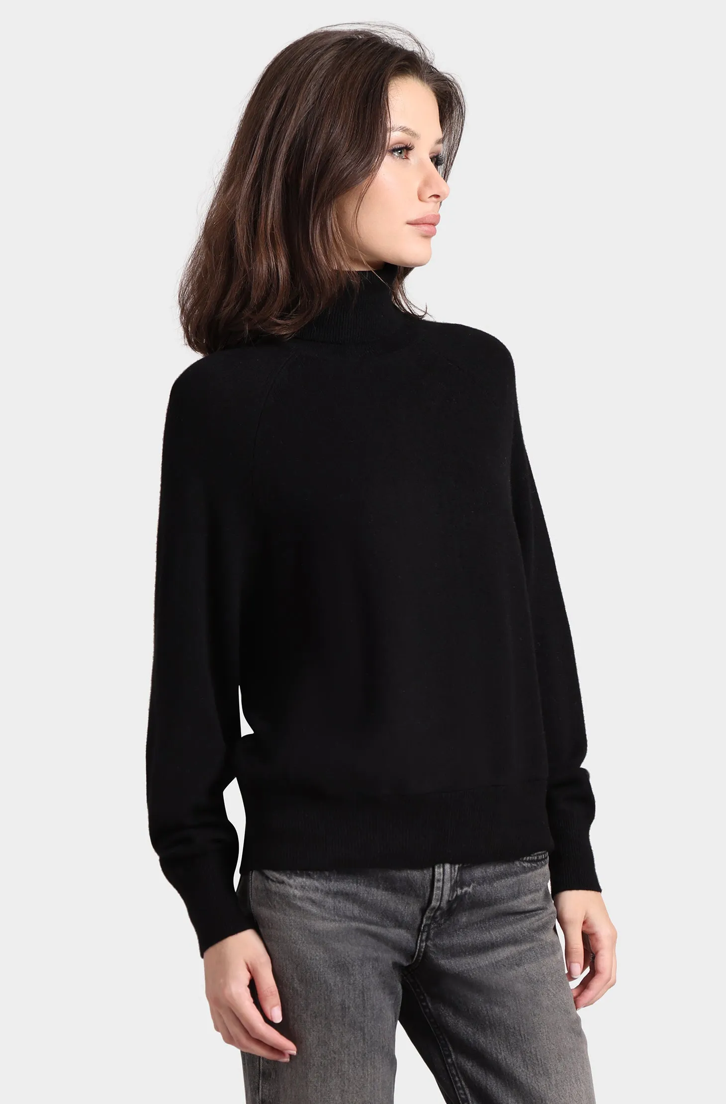 Cashmere Oversized Turtleneck with Front Pocket