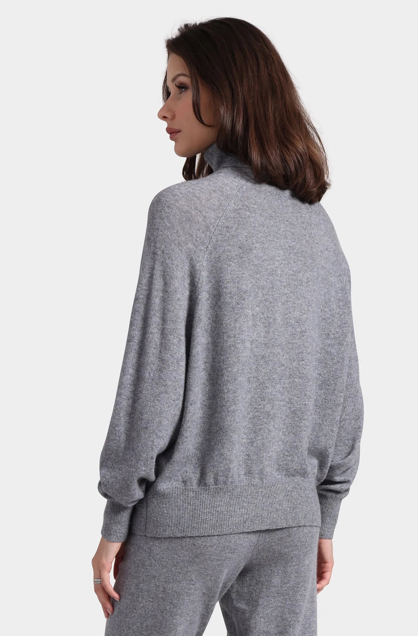 Cashmere Oversized Turtleneck with Front Pocket