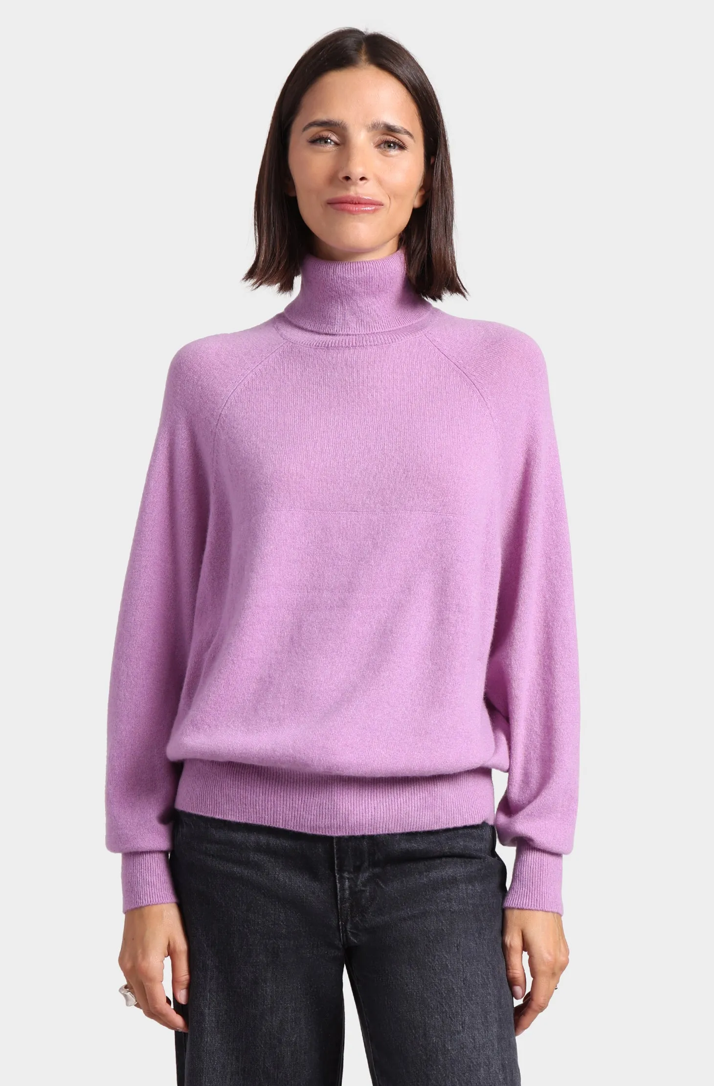 Cashmere Oversized Turtleneck with Front Pocket