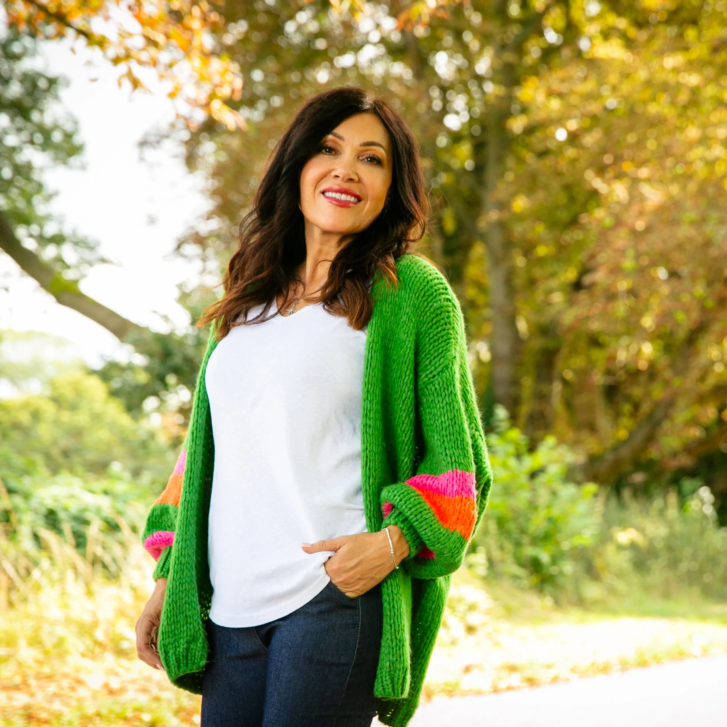 Contrast Stripe Cardigan