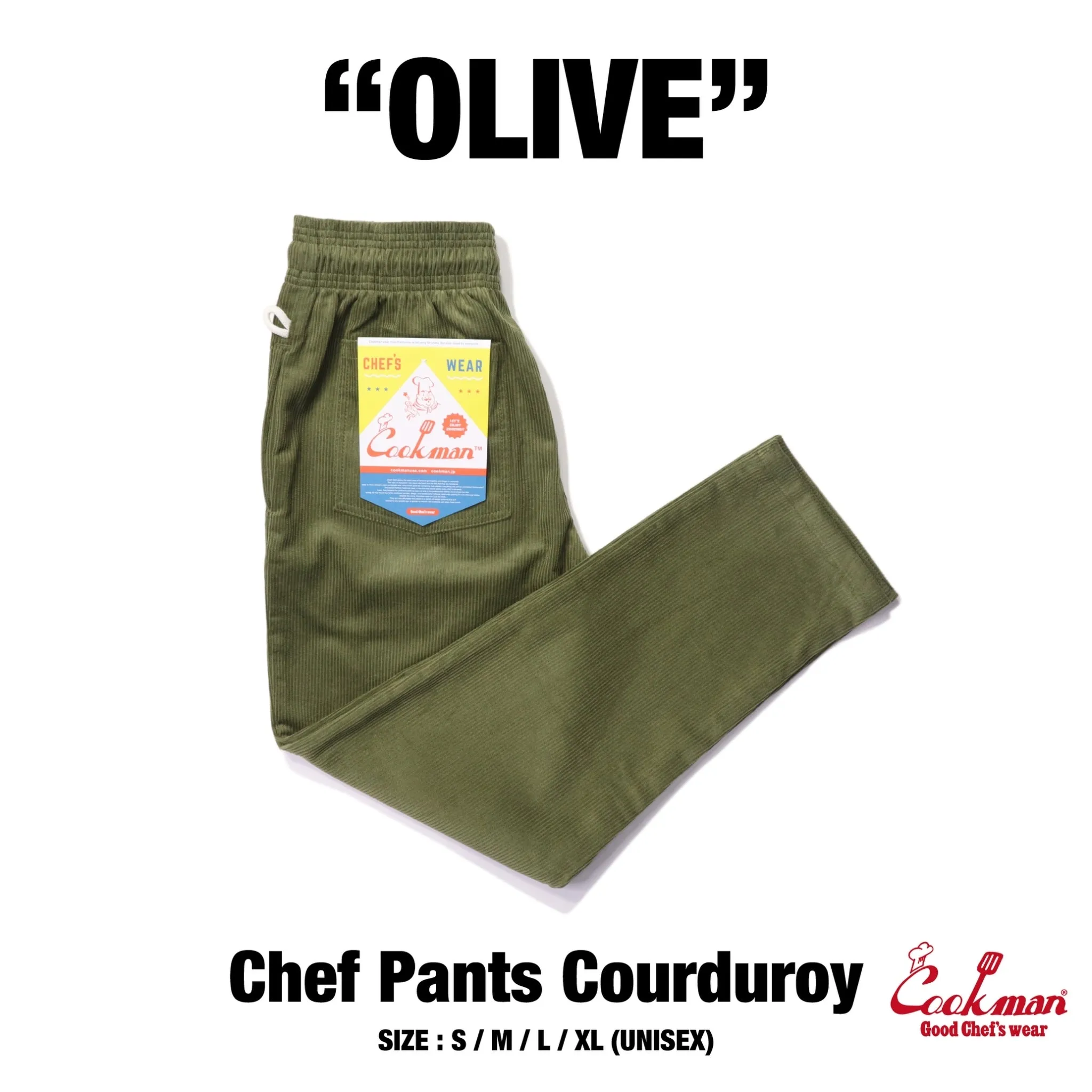 Cookman Chef Pants - Corduroy : Olive