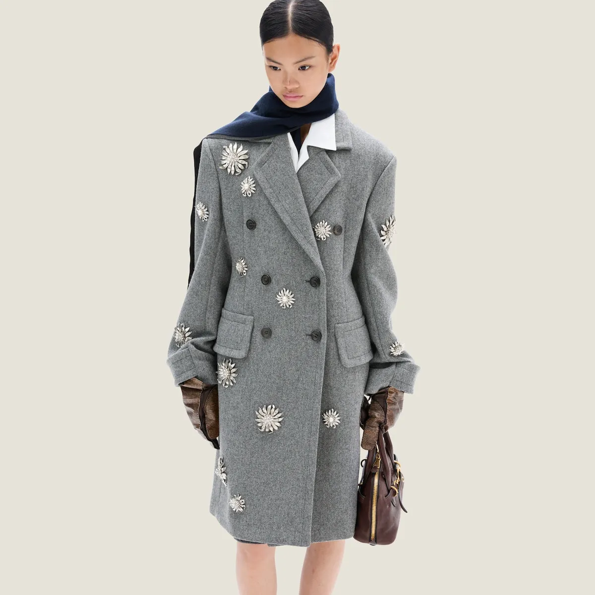 Double-Breasted Double Wool Coat