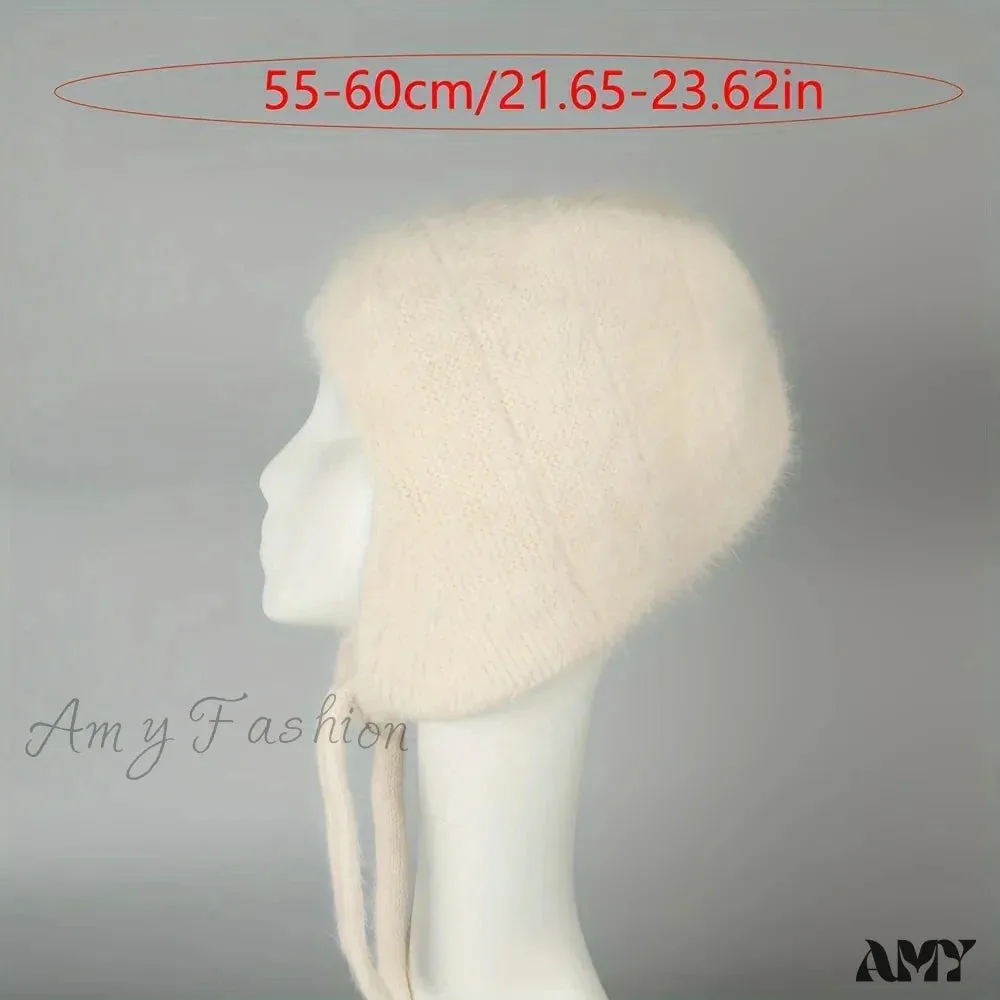 Double Layered Wool Knitted Ear Protection Hat