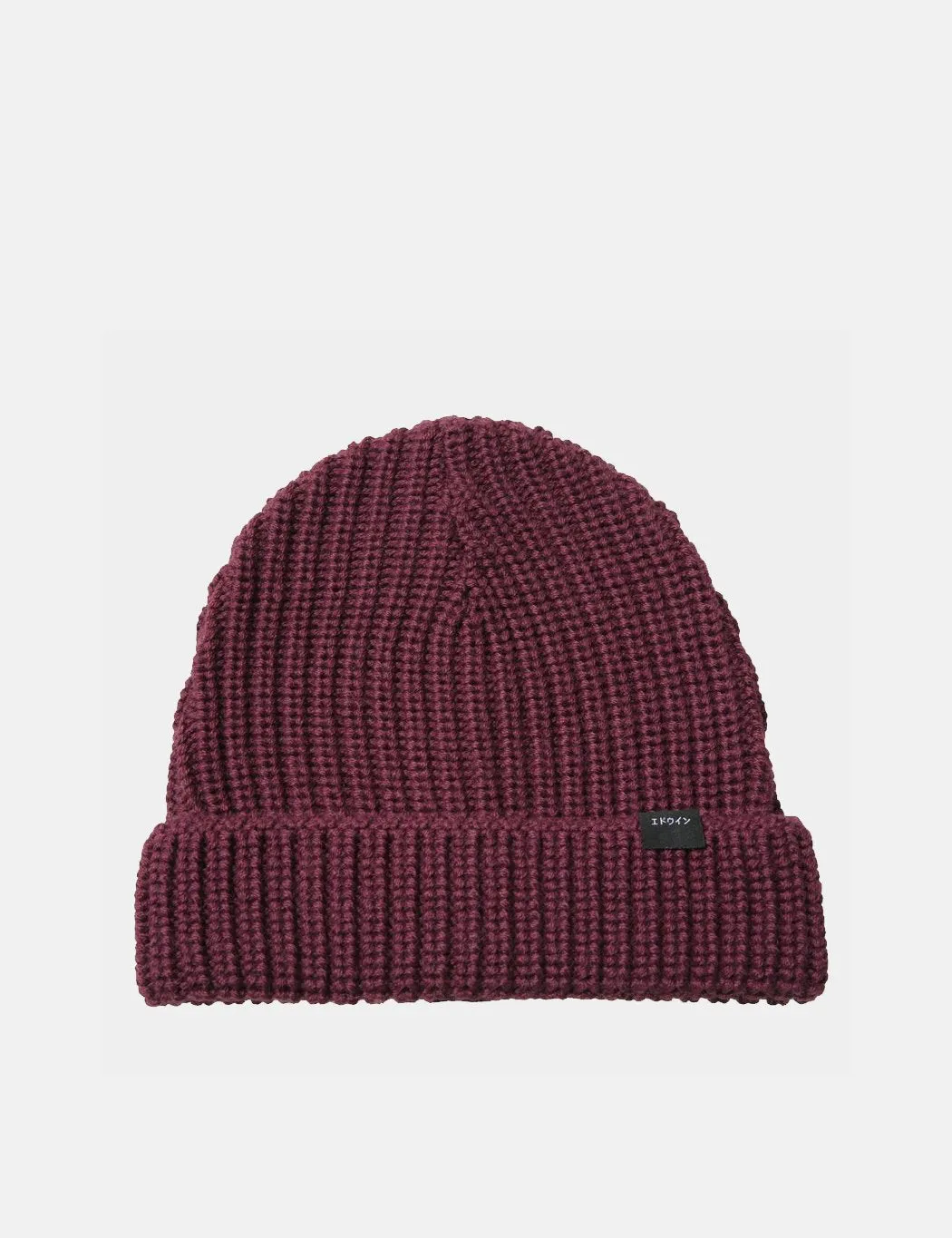 Edwin Purl Beanie Hat - Dark Purple