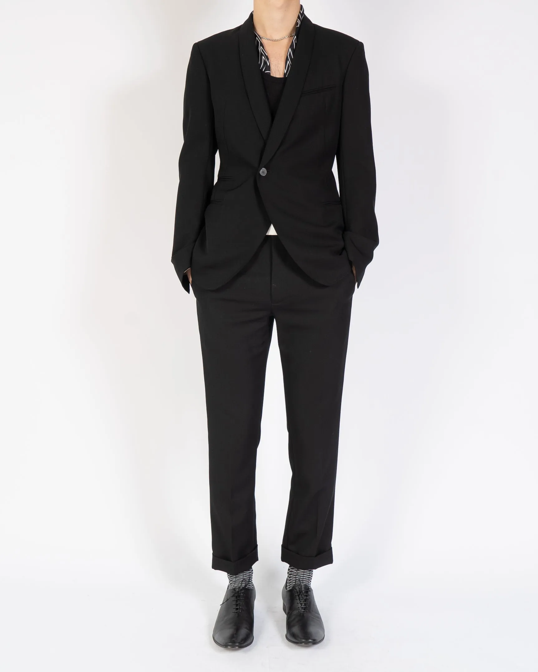 FW14 Black Classic Shawl Collar Blazer