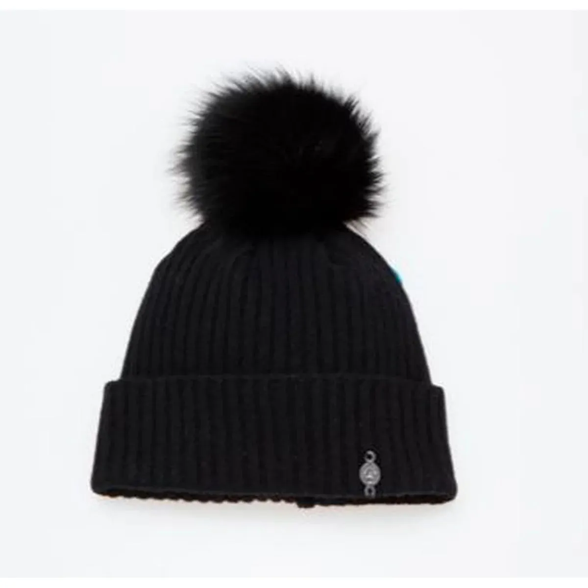 Harricana | Recycled Cashmere Beanie with Upcycled Fur Pom