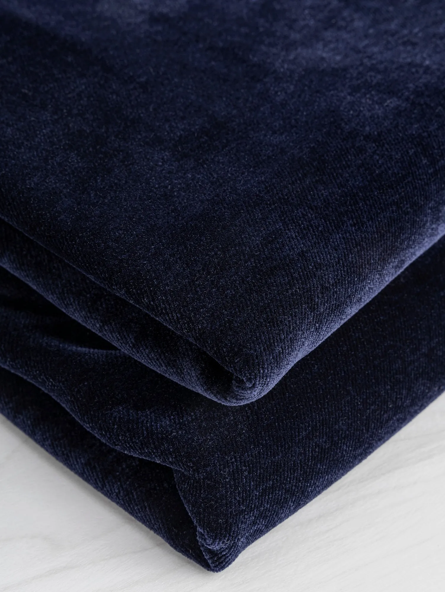 Heavy Tencel Stretch Velvet Deadstock - Navy