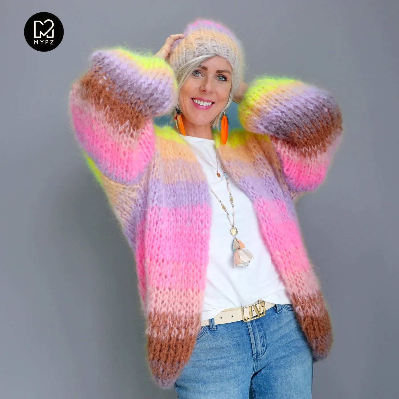 Knitting Kit – MYPZ Chunky Mohair Cardigan Sydney No.15 (ENG-NL-DE)