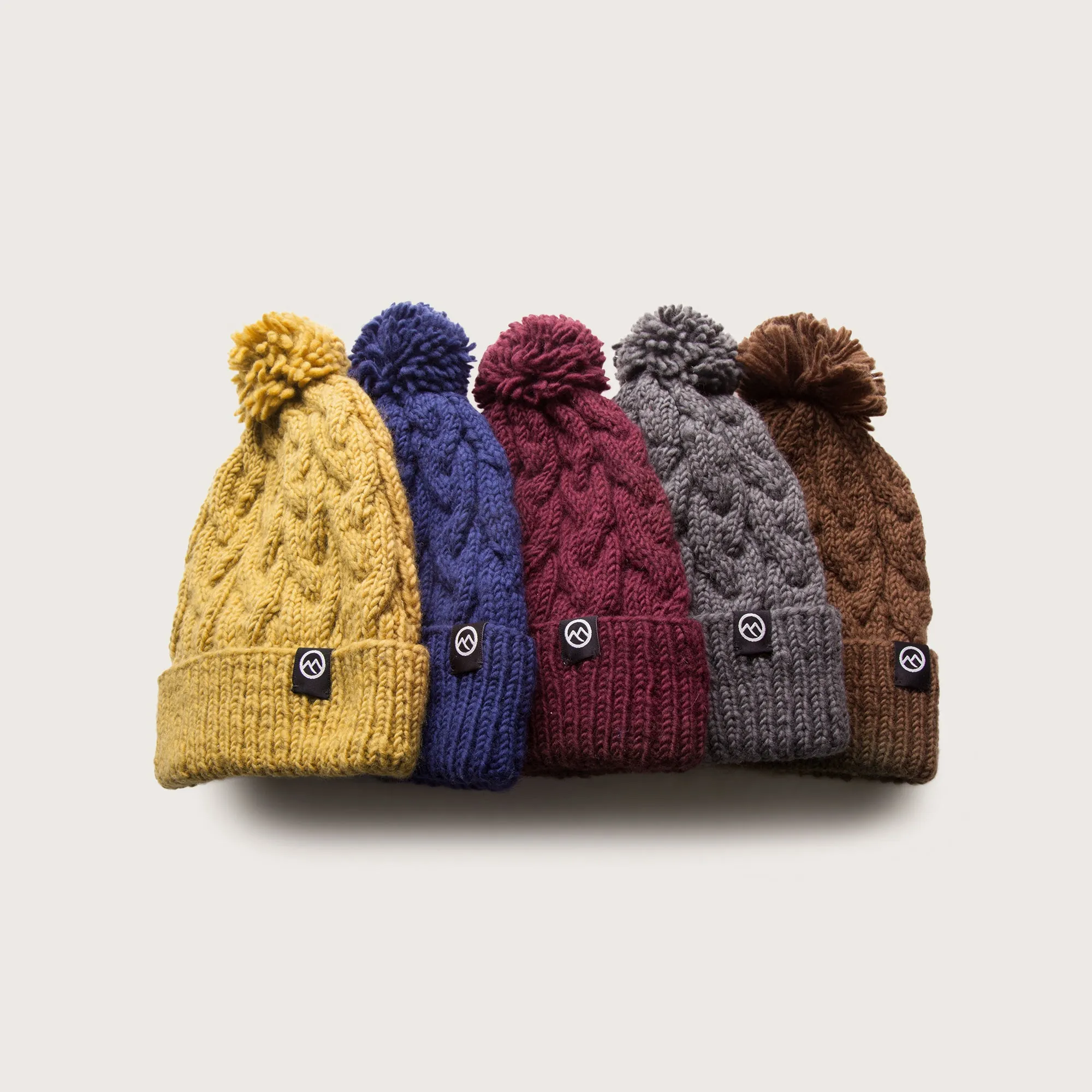 Merino Wool Links Beanie - Clay