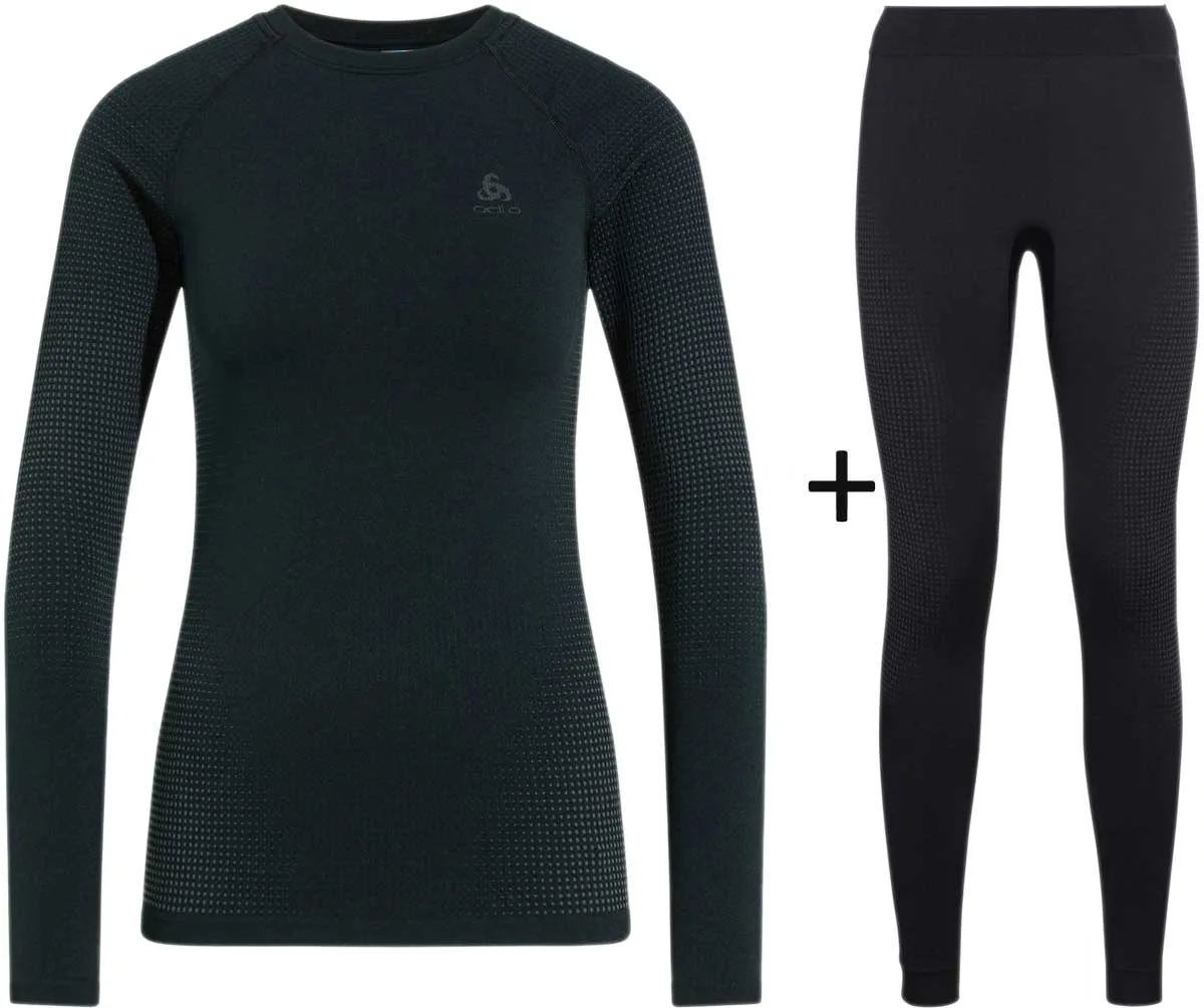 ODLO Women's Performance Warm Seamless Base Layer Combo