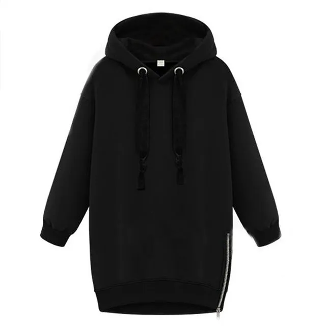 Oversized 2017 Spring Autumn Zanzea Womens Long Sleeve Hooded Loose Casual Warm Hoodies Sweatshirt 3 Colors Plus Size S-5XL