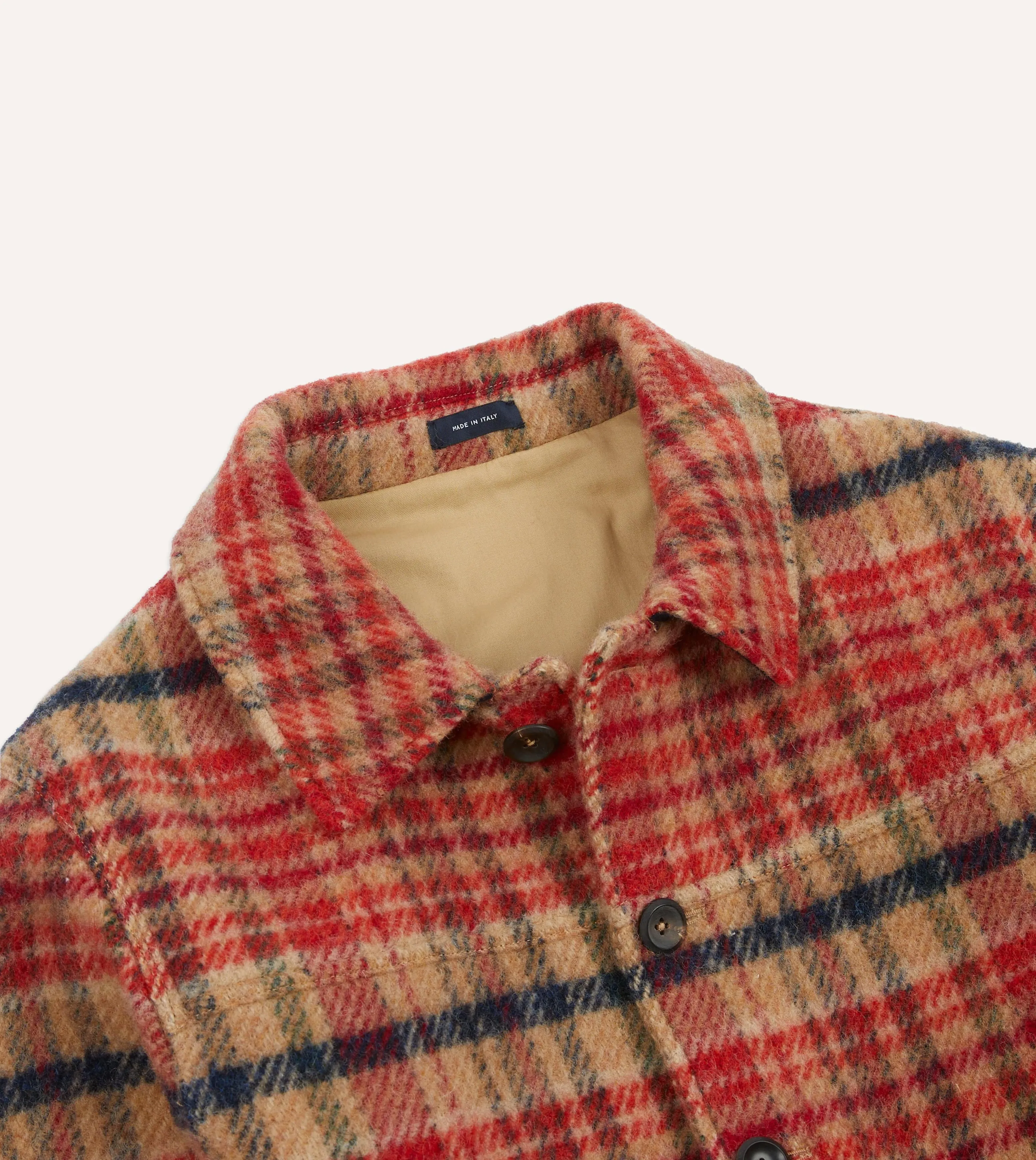 Red Check Wool Donkey Jacket