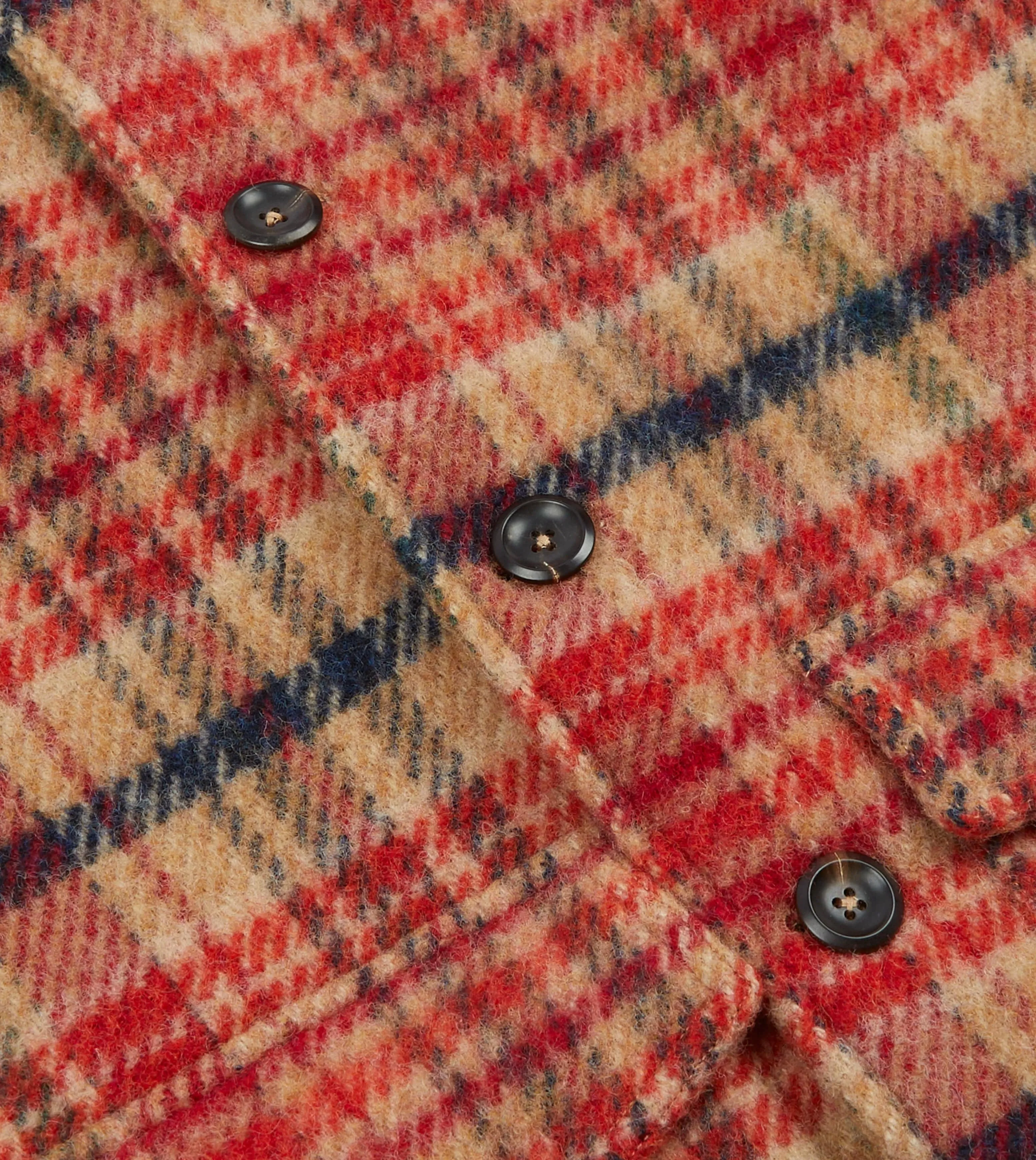 Red Check Wool Donkey Jacket