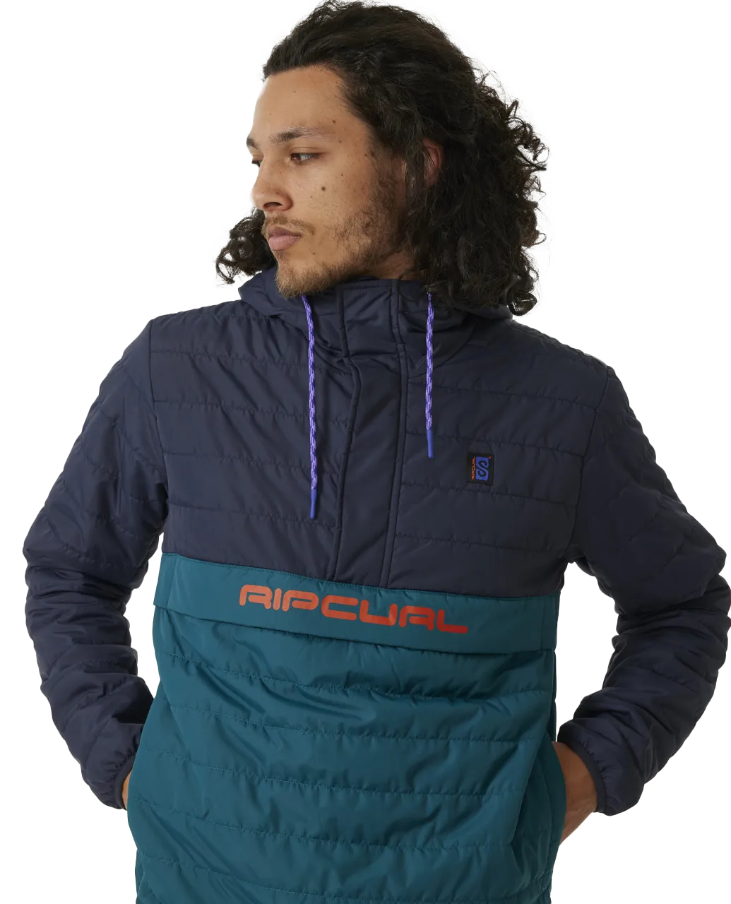 Search Anorak Puffer Jacket in Purple Night