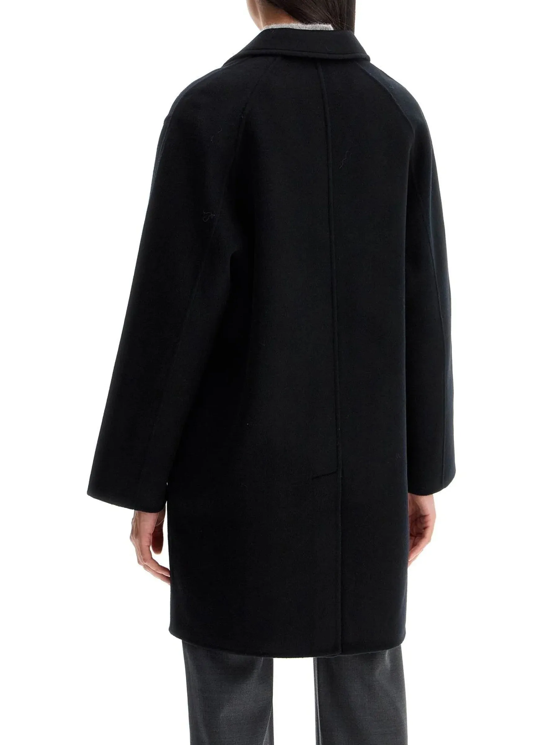 Single-Breasted Midi Coat Wool