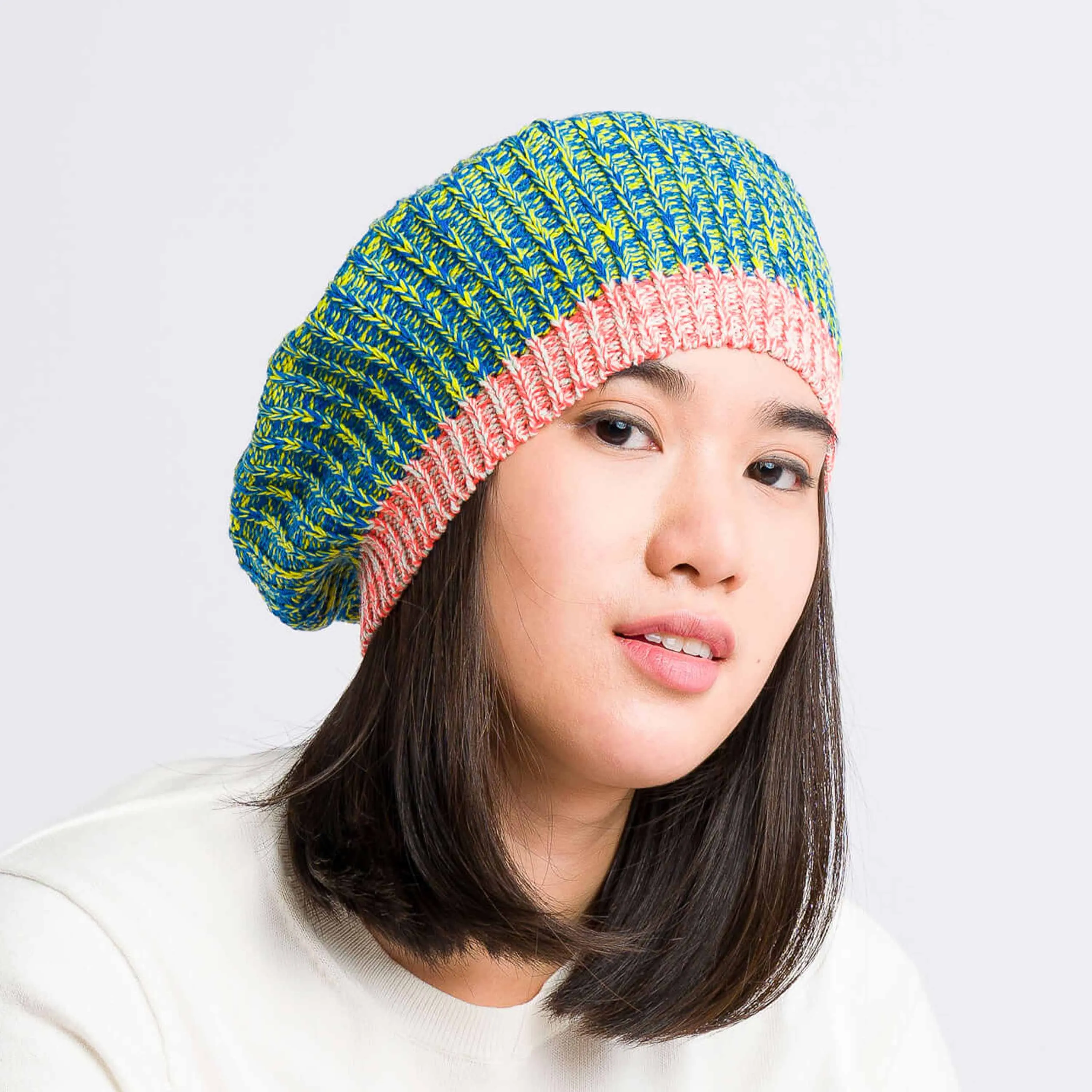 Static Swatch Knit Beret