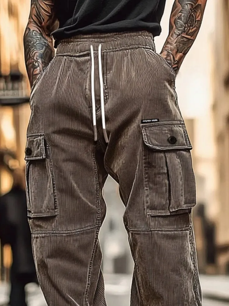 Utility Fashion Corduroy Cargo Pants