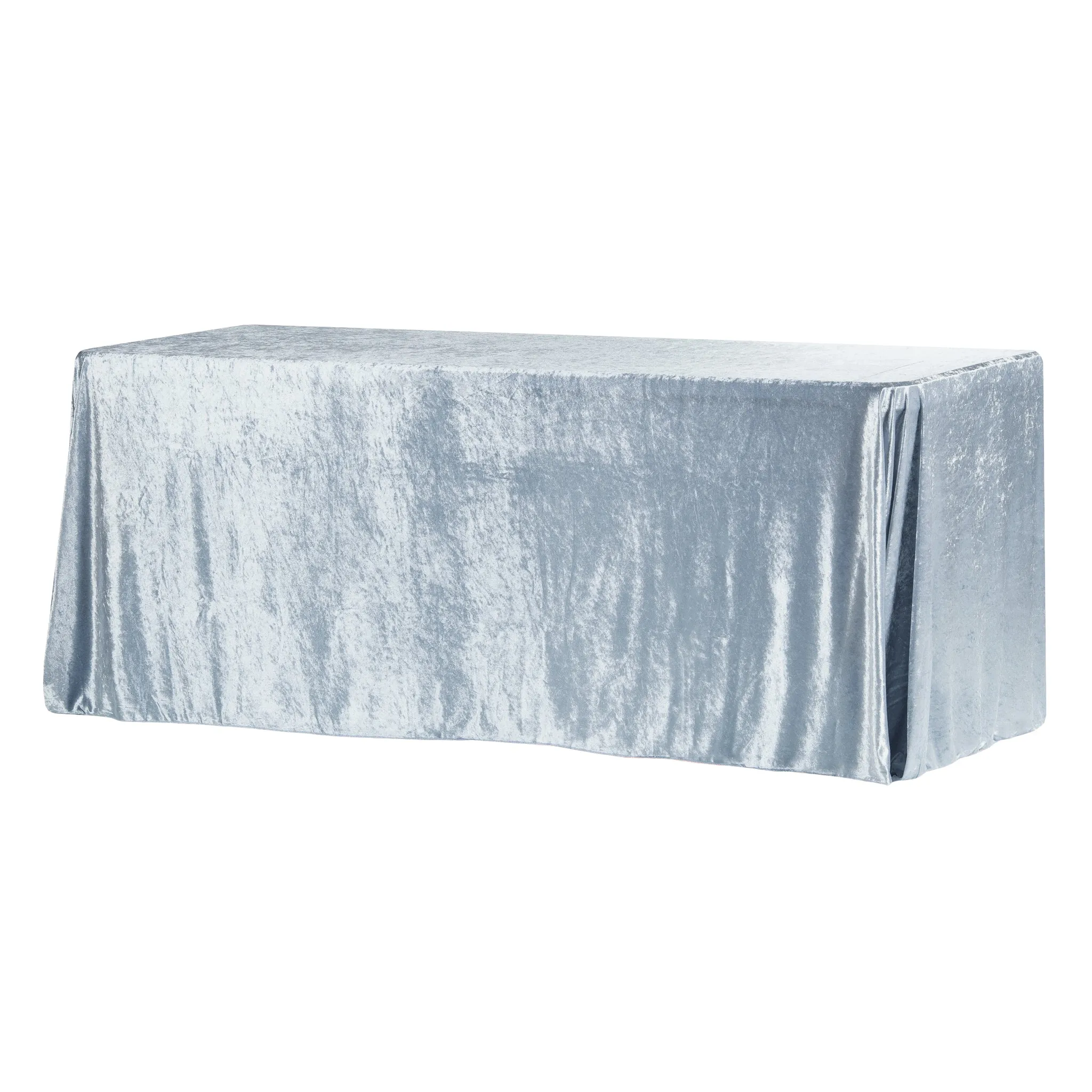 Velvet 90"x156" Rectangular Tablecloth - Dusty Blue