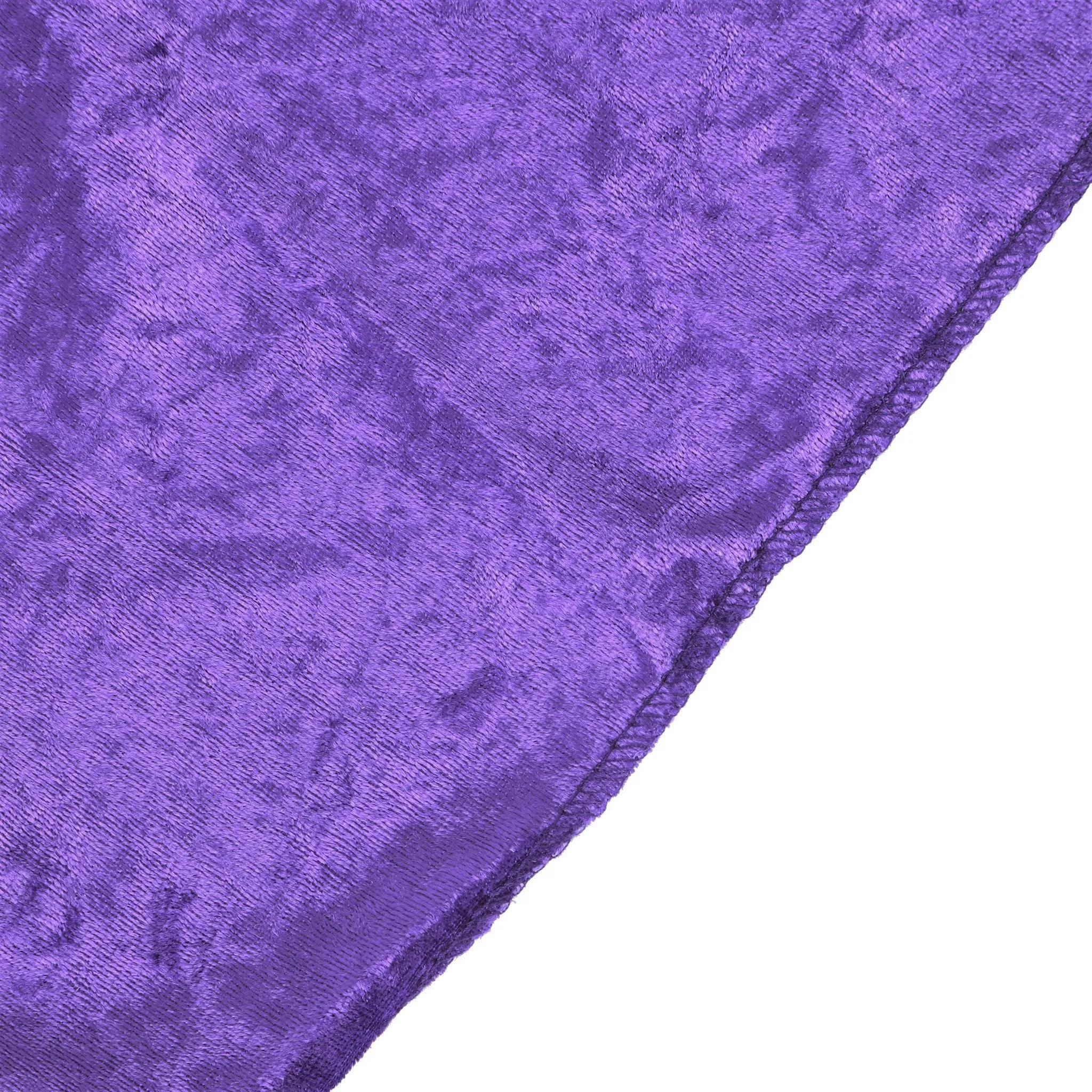 Velvet 90"x156" Rectangular Tablecloth - Purple