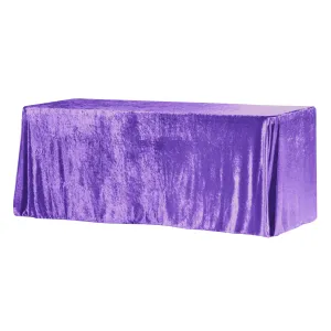 Velvet 90"x156" Rectangular Tablecloth - Purple