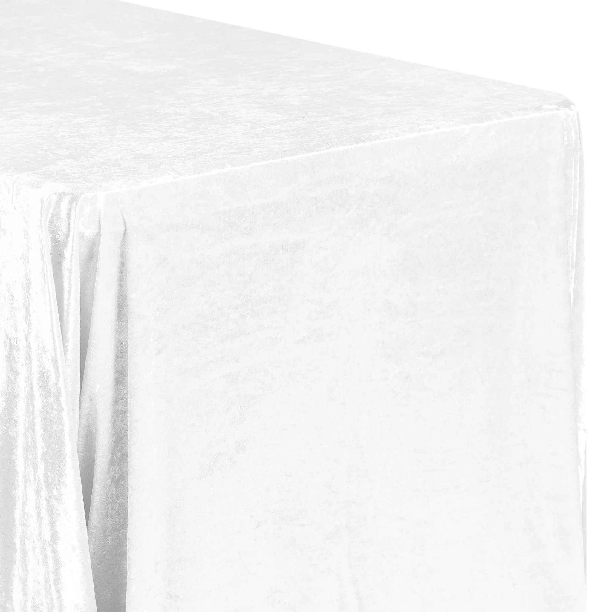 Velvet 90"x156" Rectangular Tablecloth - White