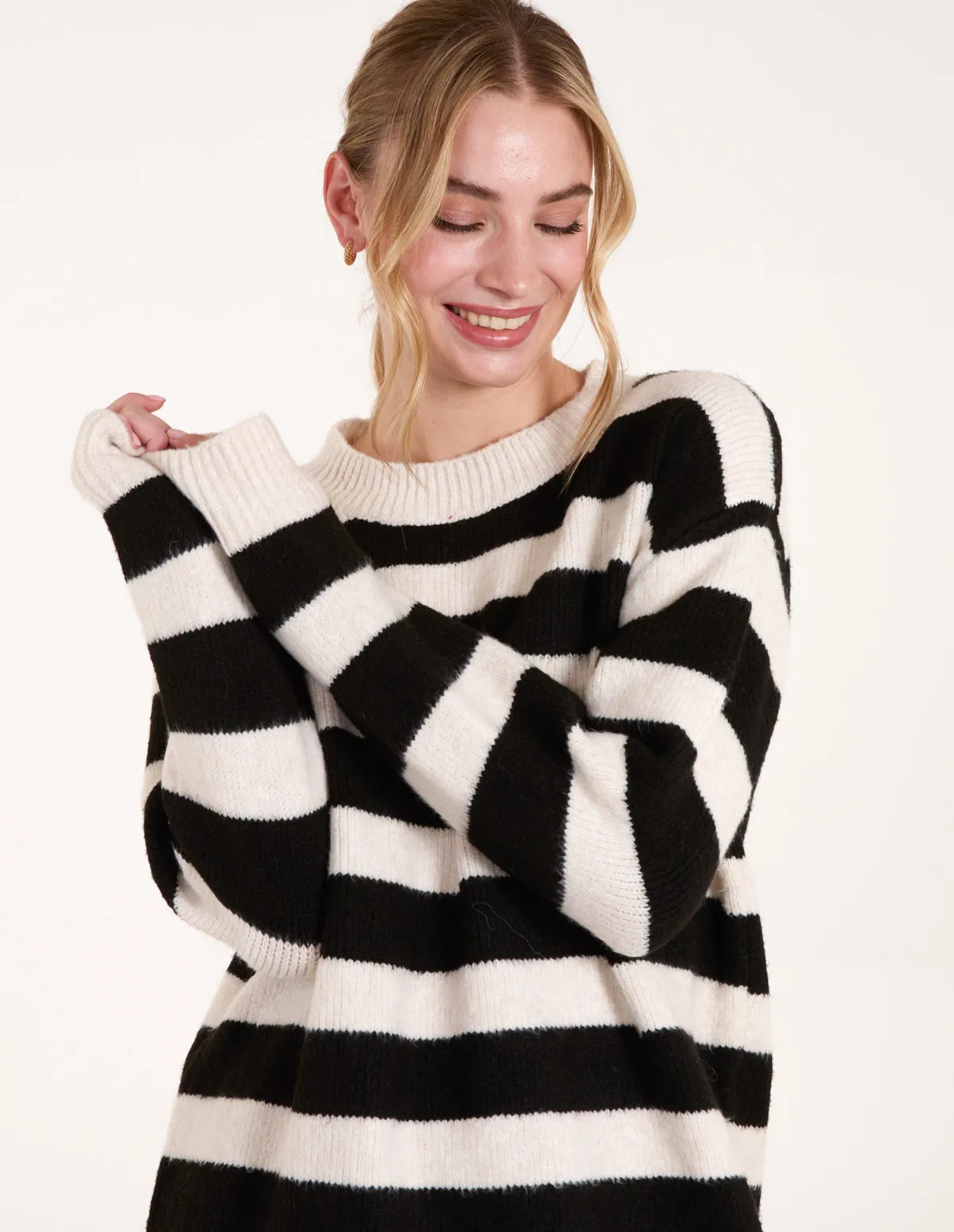 Wide Stripe Crew Neck Jumper