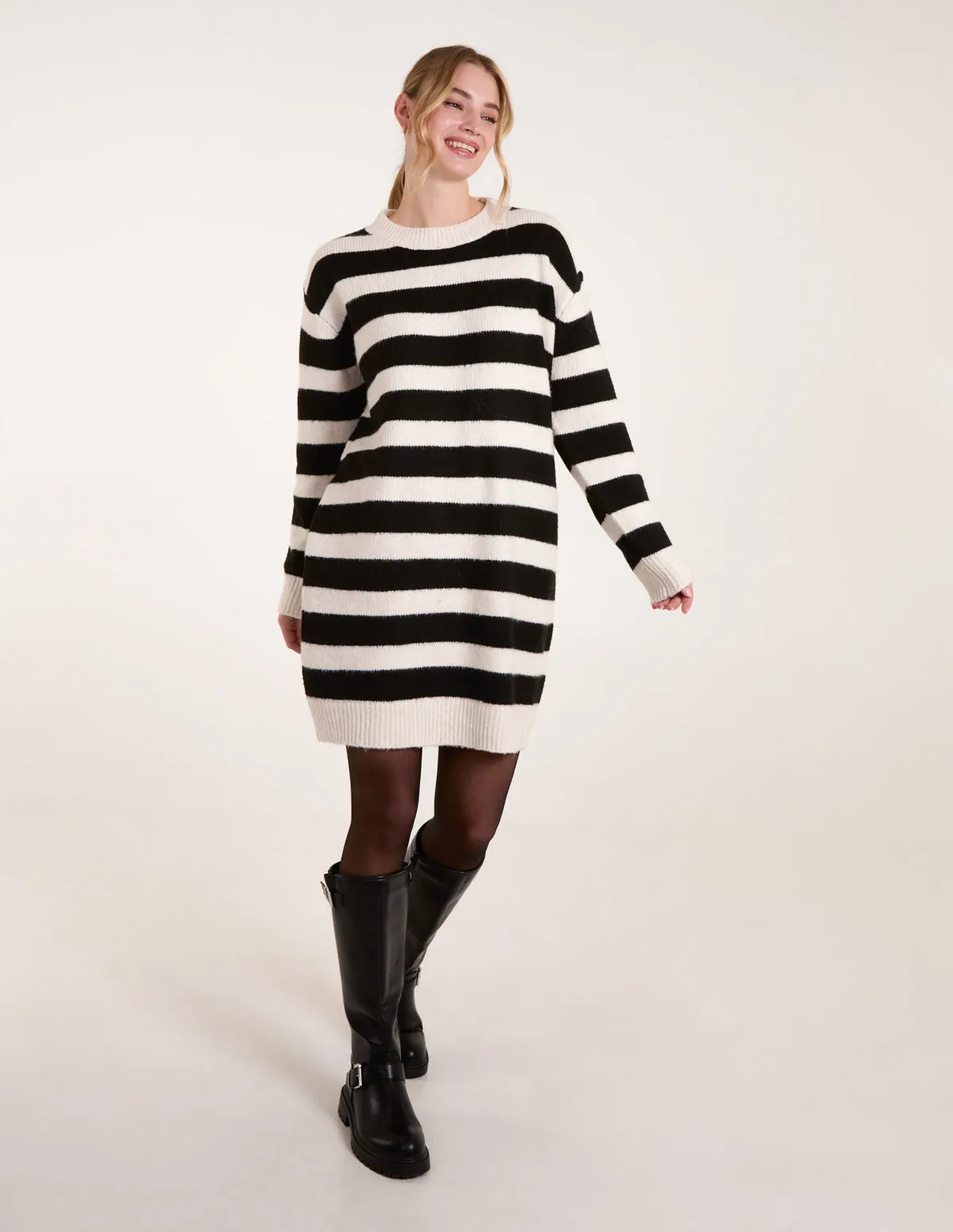 Wide Stripe Crew Neck Jumper