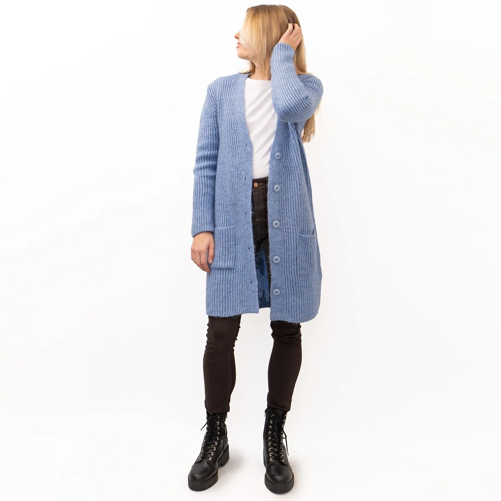 Wood Hill Longline Chunky Knit Cardigans in 8 Colours